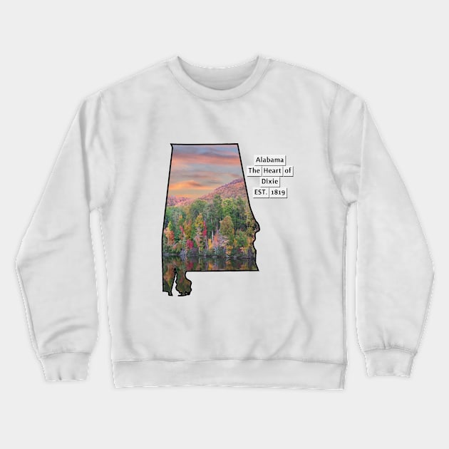 Alabama USA Crewneck Sweatshirt by Designs by Dyer